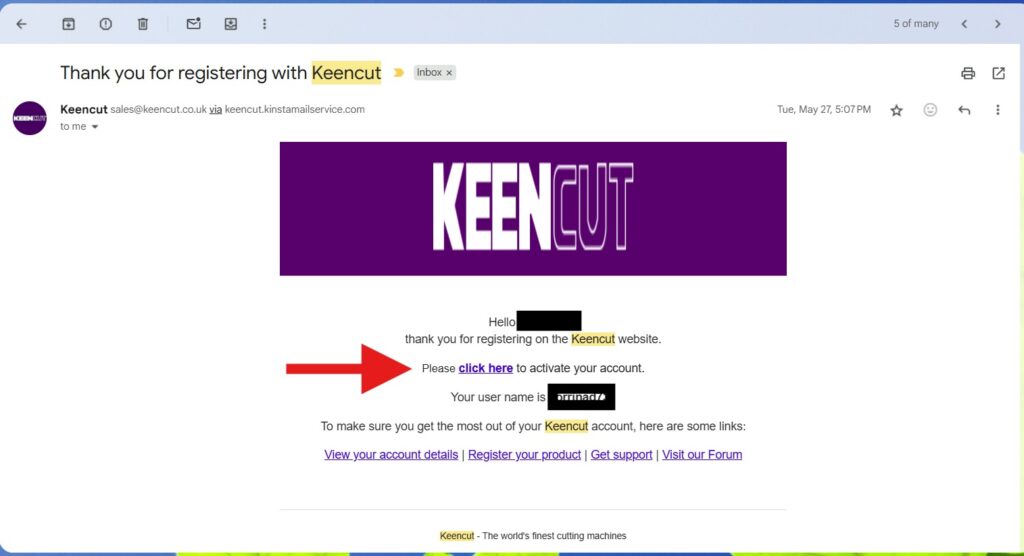 Register email
