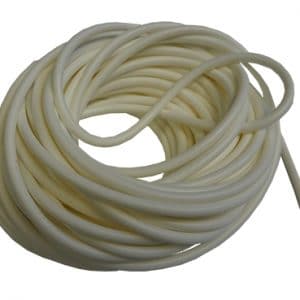 White silicon cord - round shaped